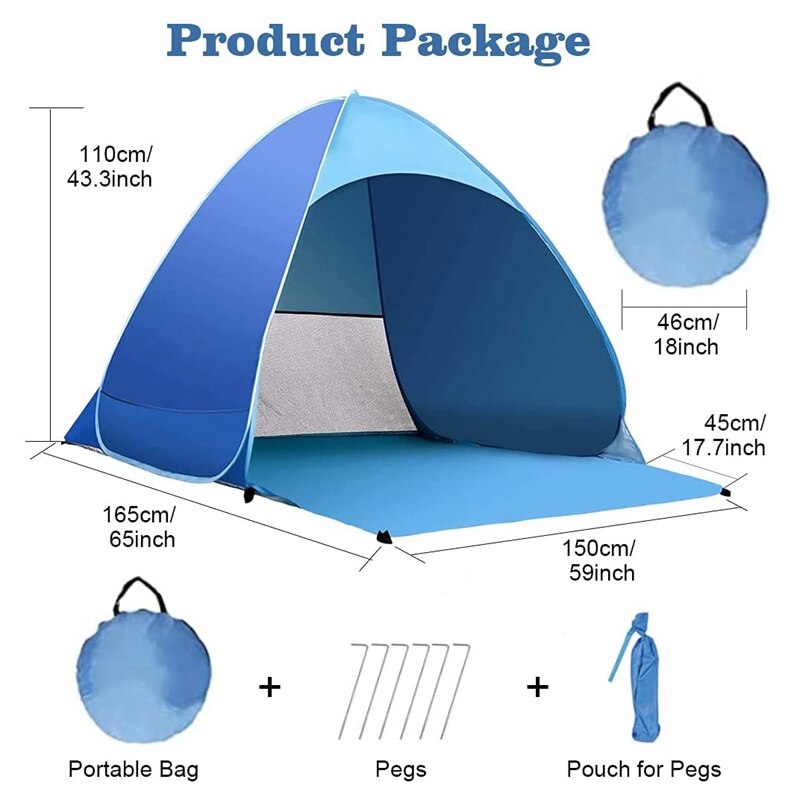 Cheap Goat Tents Beach Tent Ultralight Folding Tent Automatic Open Tent Family Tourist Fish for Family Beach Garden Camping Picnic   